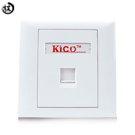 Kico  cat6 cat5 cat7 RJ11 RJ45 single port pvc faceplate  Type 86*86 Networking Faceplate