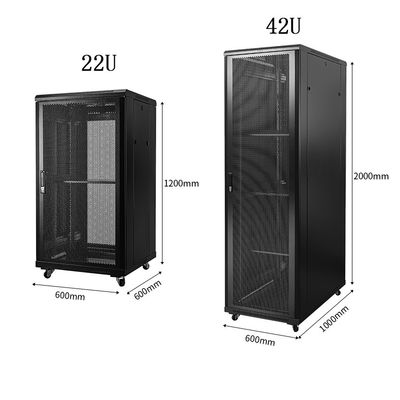 22U 42U Data Center Server Rack کابینت شبکه 19 اینچی